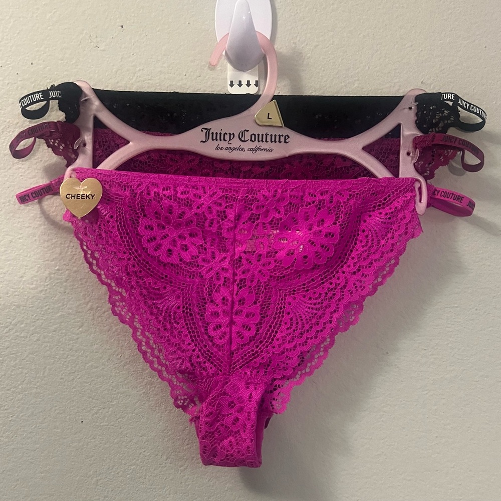 Juicy Couture Cheeky Lace panties underwear
3 pack Large new with out tags